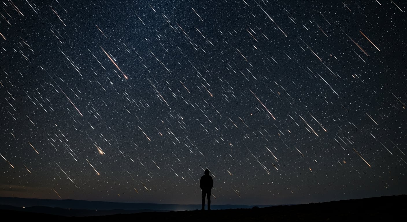 El máximo de la lluvia de meteoros Líridas se producirá en la madrugada del 22 de abril, permitiendo una observación privilegiada en el hemisferio norte. (Imagen Ilustrativa Infobae)