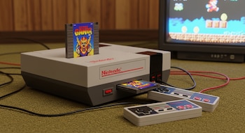 Una consola de videojuegos antigua