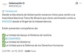 La Secretaría de Gobernación ofrece