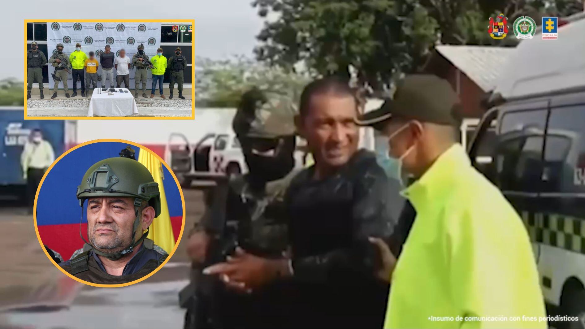 Los crímenes se dieron como represalias a la extradición de alias Otoniel a los Estados Unidos - créditos Reuters | Policía Nacional | Fiscalía General de la Nación