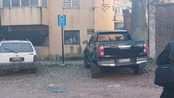 La camioneta fue abandonada en