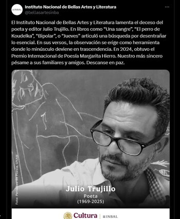 El INBAL confirmó la muerte