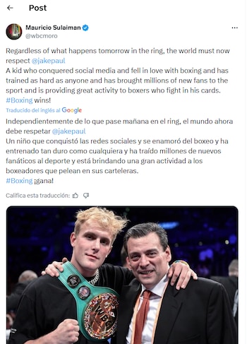 Mauricio Sulaimán mostró su apoyo