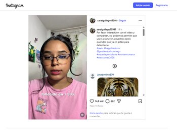 - crédito @saraigallego19991/Instagram