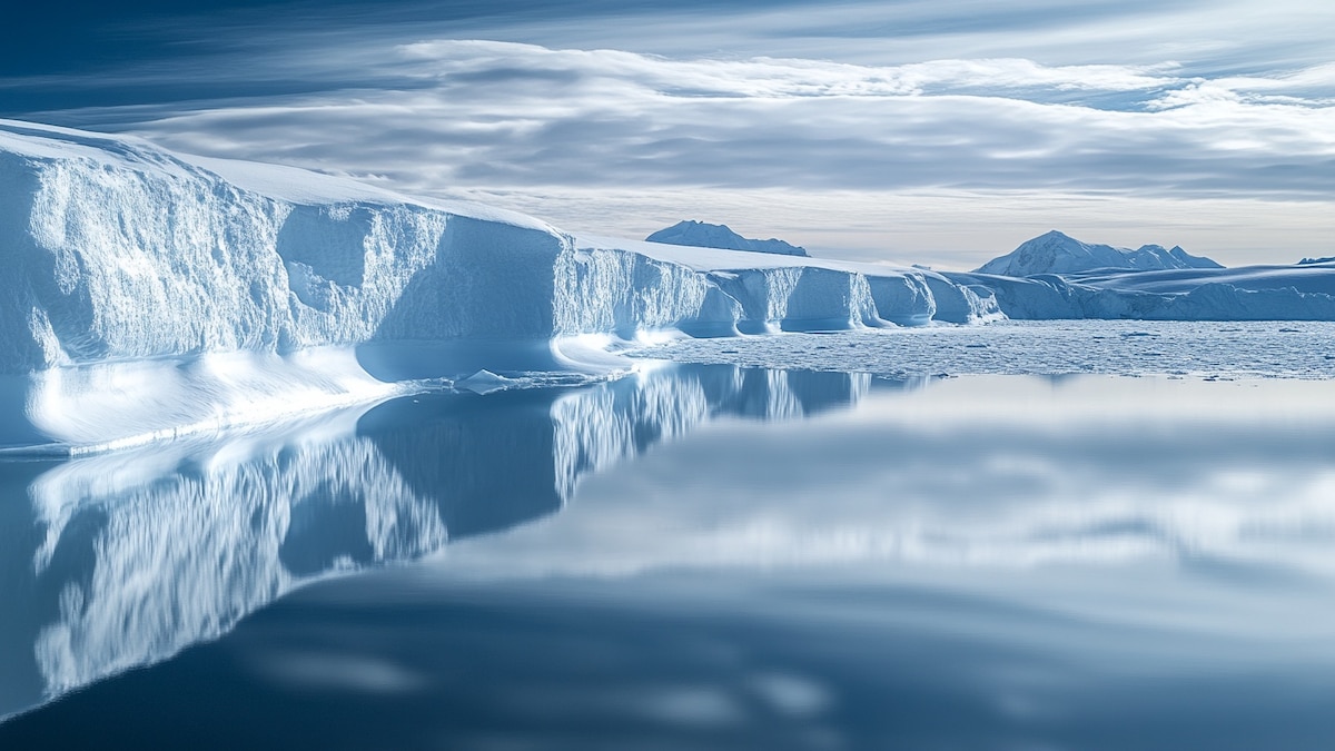 Frente de glaciar y océano, imagen ilustrativa del deshielo