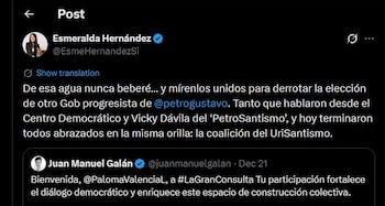 Esmeralda Hernández comentó la