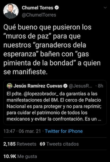 Chumel Torres arremetió contra Jesús