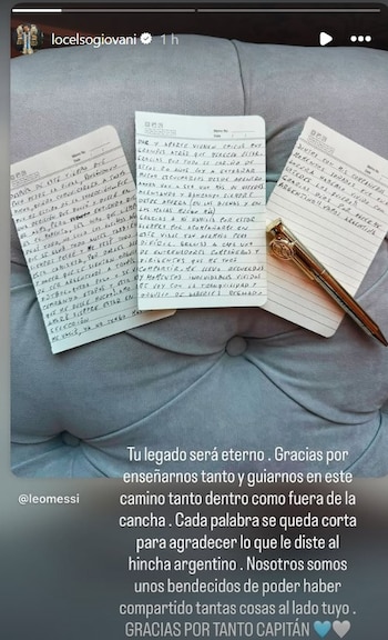 La historia que subió Lo Celso