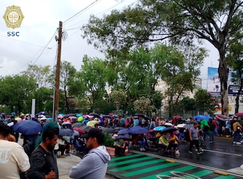 La SSC-CDMX destacó que la movilización con mayor convocatoria del día es la de la Coordinadora Nacional de Trabajadores de la Educación. Crédito: Especial