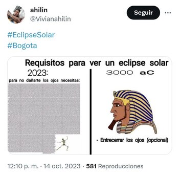 Meme sobre el eclipse solar