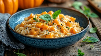Risotto de calabaza y gorgonzola