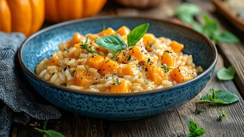 Risotto de calabaza y gorgonzola: