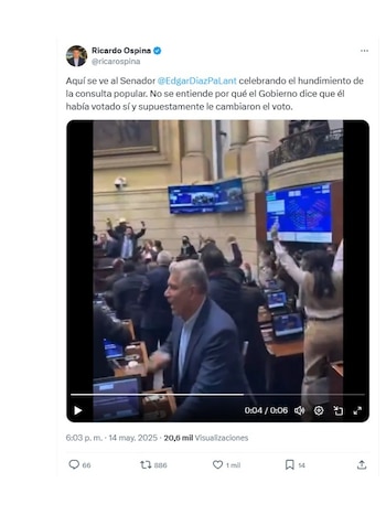 Así celebró el senador Édgar