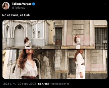 Taliana Vargas hizo una publicación