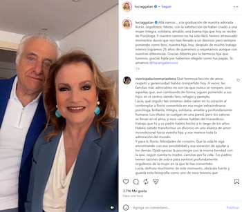 Lucía Galán y la felicidad por su hija