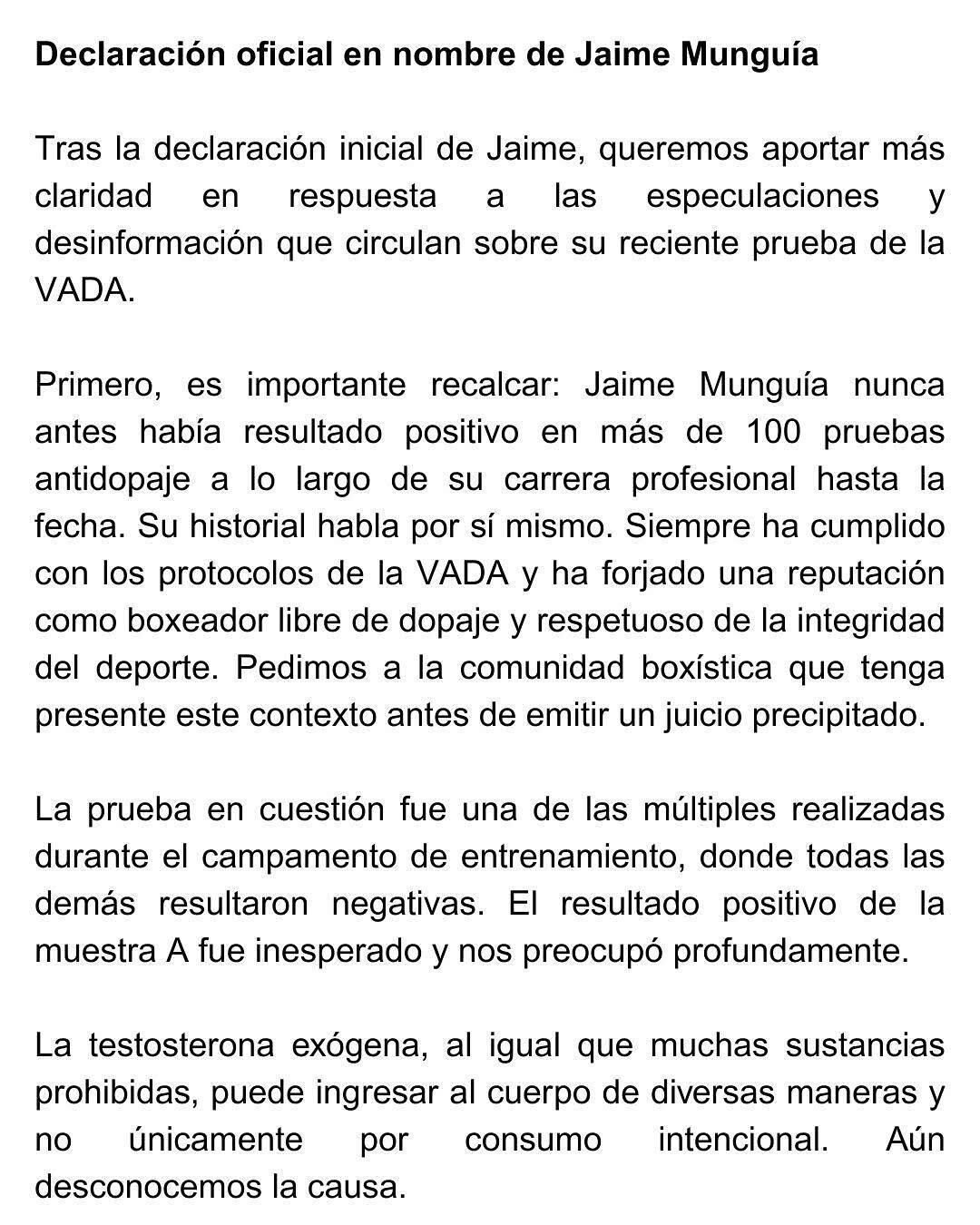 A través de un comunicado en redes sociales, se puede leer una imagen donde se explica que la sustancia también puede ingresar al cuerpo de manera no intencional (Instagram | Jaime Munguía)