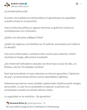 El gobernador de Antioquia, Andrés