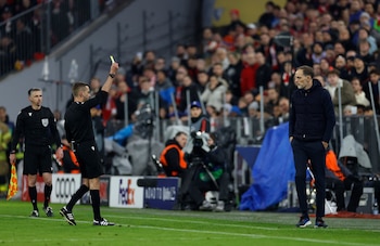 Clément Turpin expulsa a Thomas Tuchel en la Champions League. (REUTERS/Heiko Becker)