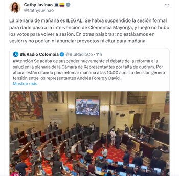 Catherine Juvinao dice que la