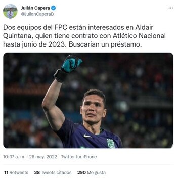 El golero de 27 años