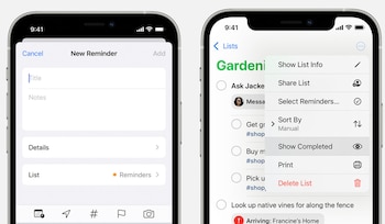 La app Recordatorios de Apple
