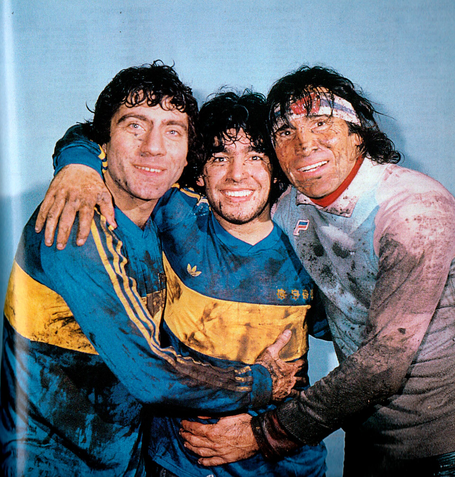 Miguel Brindisi, Diego Maradona y Hugo Gatti