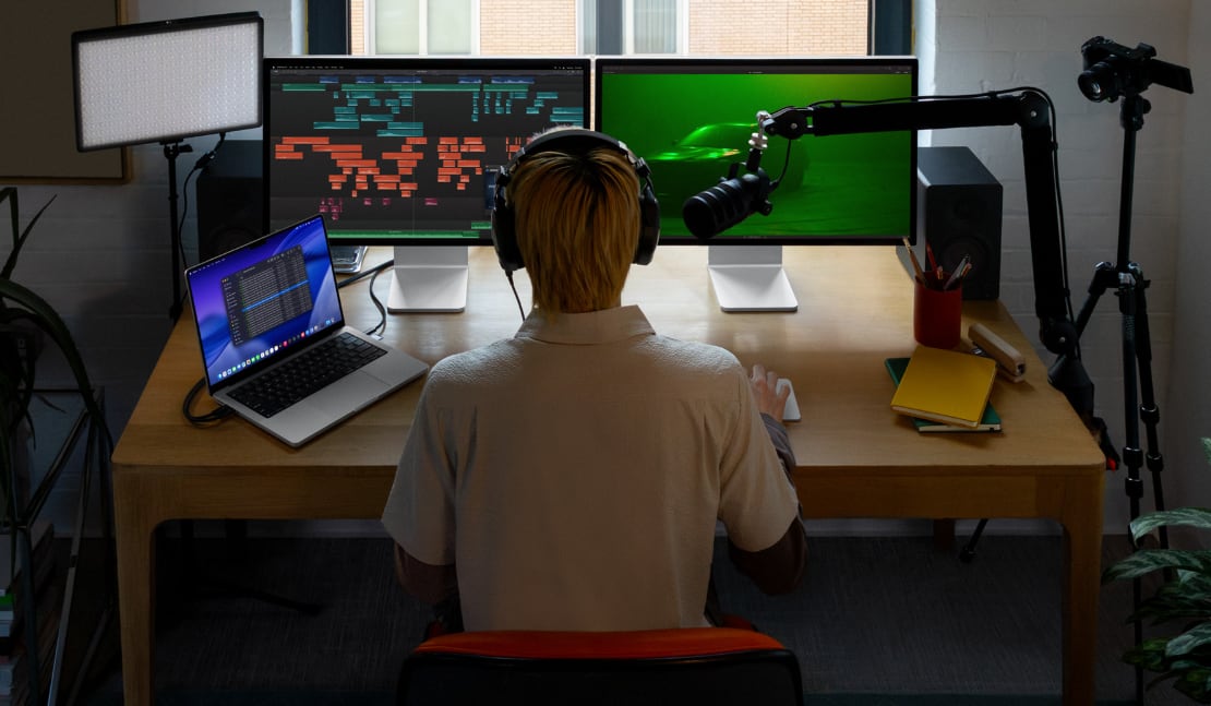 Logic Pro tendrá asistentes de IA, tanto de Apple como de OpenAI. (Apple)