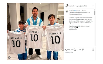 Lionel Messi y dos niños