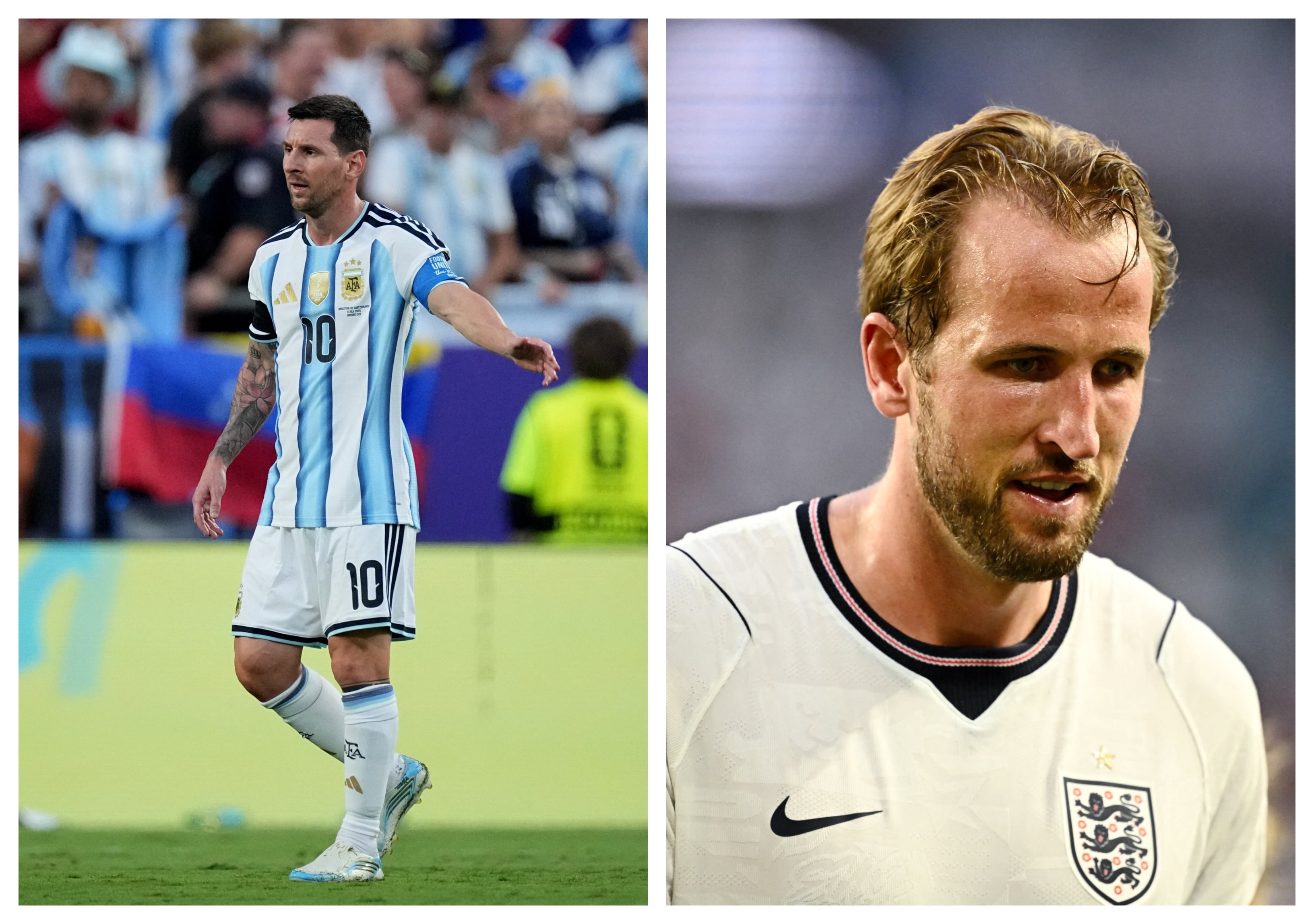 Lionel Messi y Harry Kane protagonizarán un nuevo capítulo de Argentina-Inglaterra en la semifinal del Mundial. (Reuters)