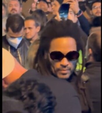 Lenny Kravitz acudió como fan