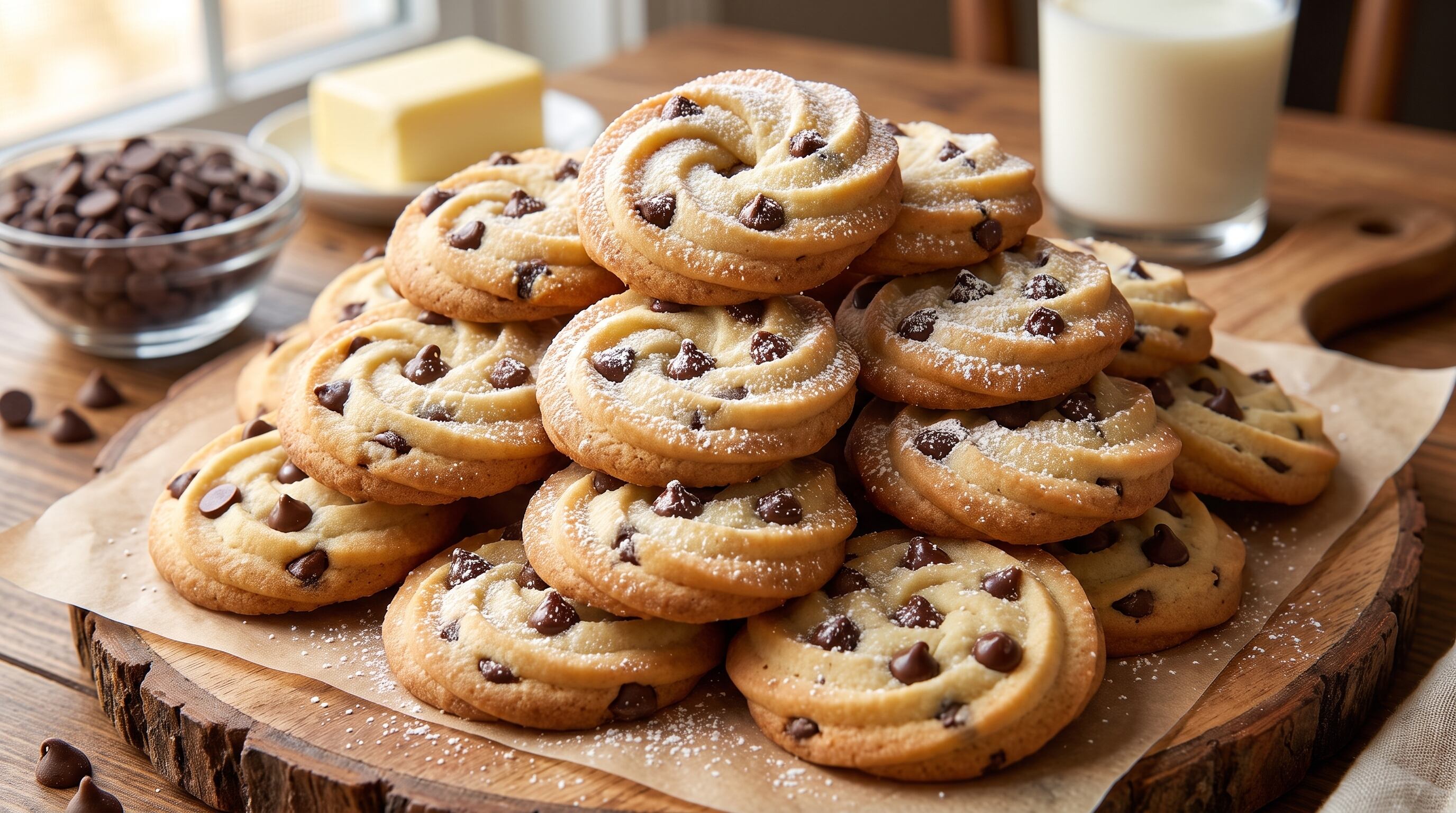 Receta rápida de galletas de mantequilla con chispas de chocolate