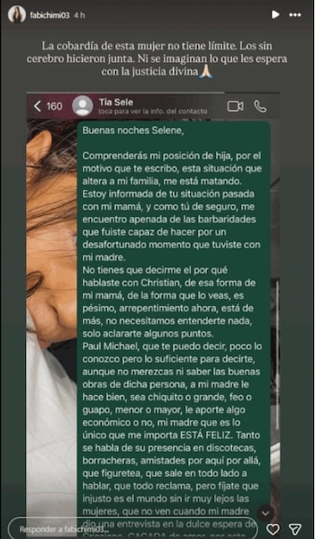 Hija de Pamela López encara