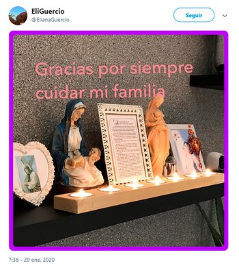 El tuit de Eliana Guercio