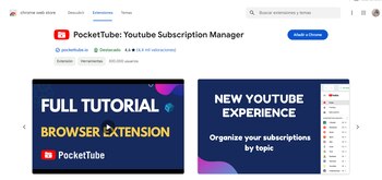 PockeTube sirve para gestionar las