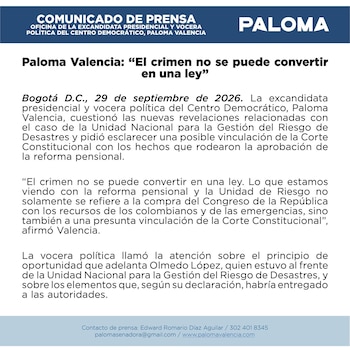 Paloma Valencia - crédito Paloma Valencia