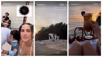 Bárbara se lastimó el pie