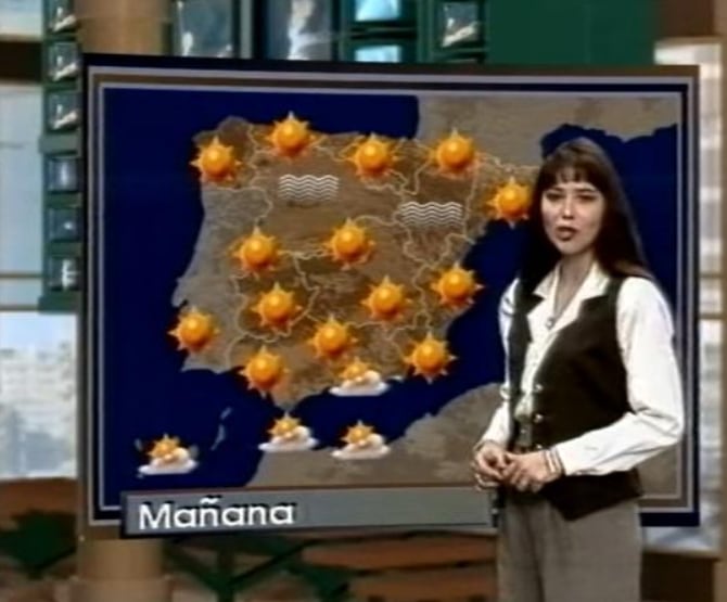 Minerva Piquero en una imagen de archivo presentando el tiempo en Antena 3. (Atresmedia)