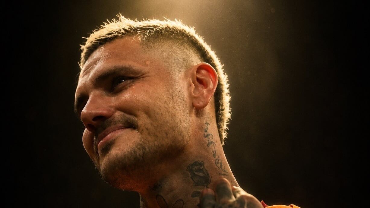 Mauro Icardi, en los festejos por el último título del Galatasaray
