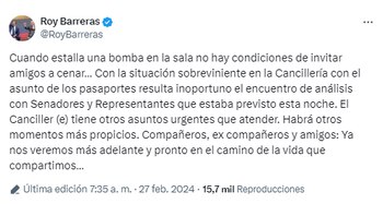 Roy Barreras confirma suspensión del