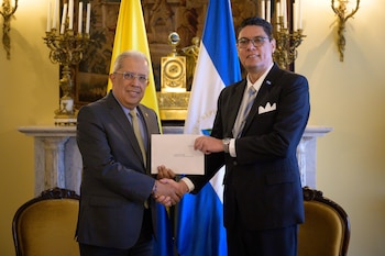 Nicaragua retiró a Harold de Jesús Delgado del cargo de embajador en Colombia por conflictos ideológicos con el gobierno De la Espriella - crédito @CancilleriaCol