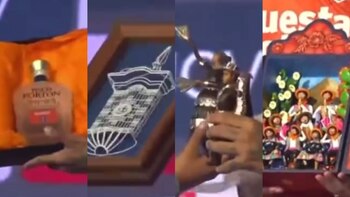 Una botella de pisco, un cuadro de una edificación, un adorno de una pareja de marinera y un retablo: los otros regalos de Paolo Guerrero.