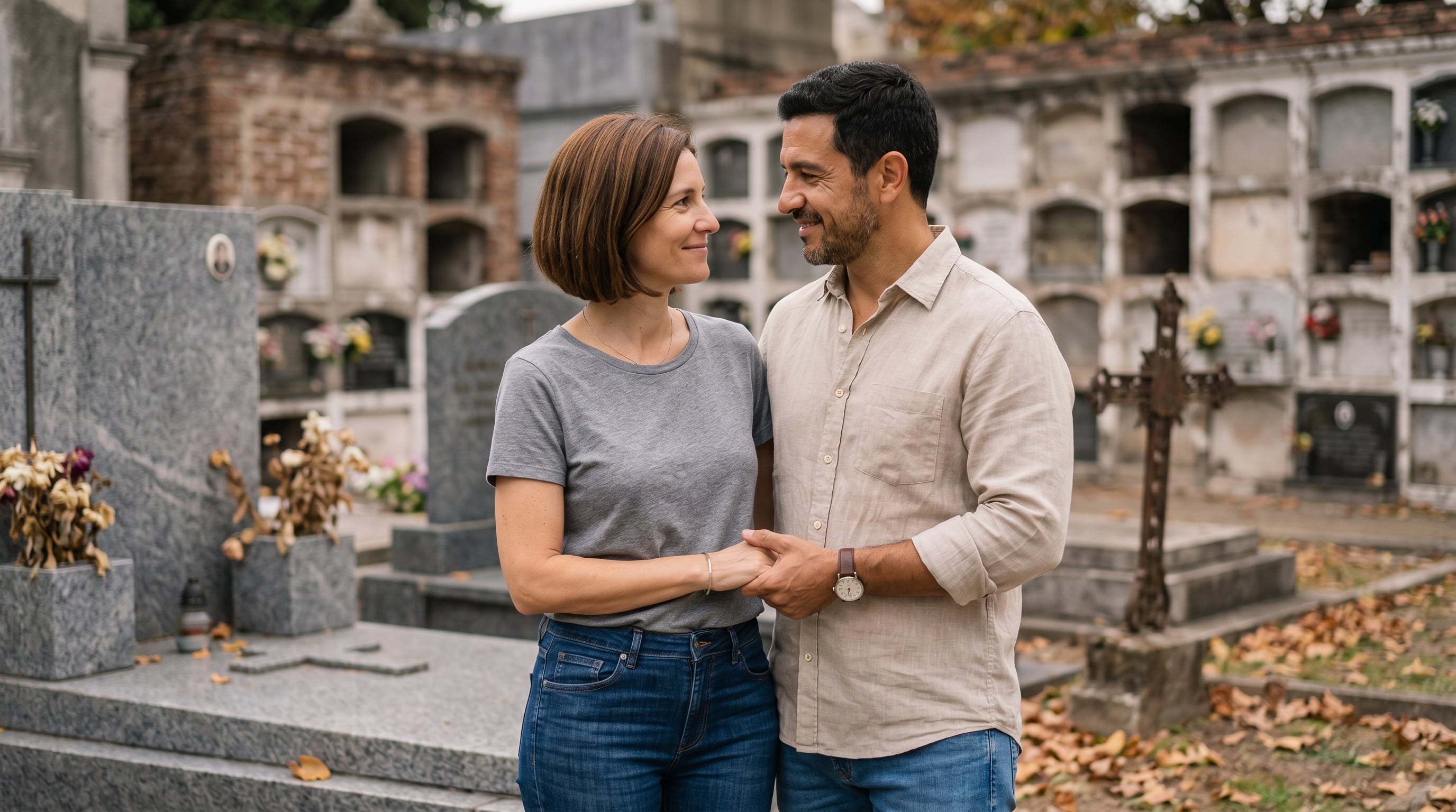 El romance clandestino duró 8 meses y tuvo como uno de sus escenarios un cementerio