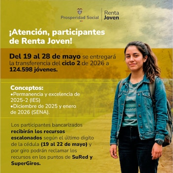 Prosperidad Social habilita una ventana para el registro y actualización de datos bancarios en el Portal del Joven del 19 de mayo al 15 de junio - crédito Prosperidad Social