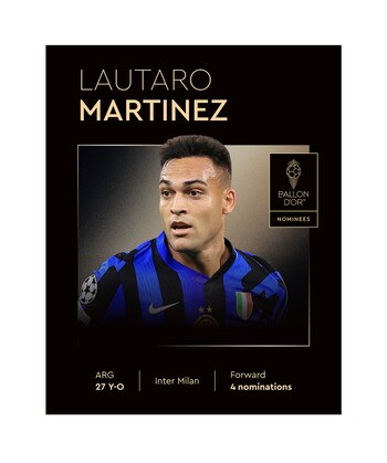 Lautaro Martínez nominado al Balón