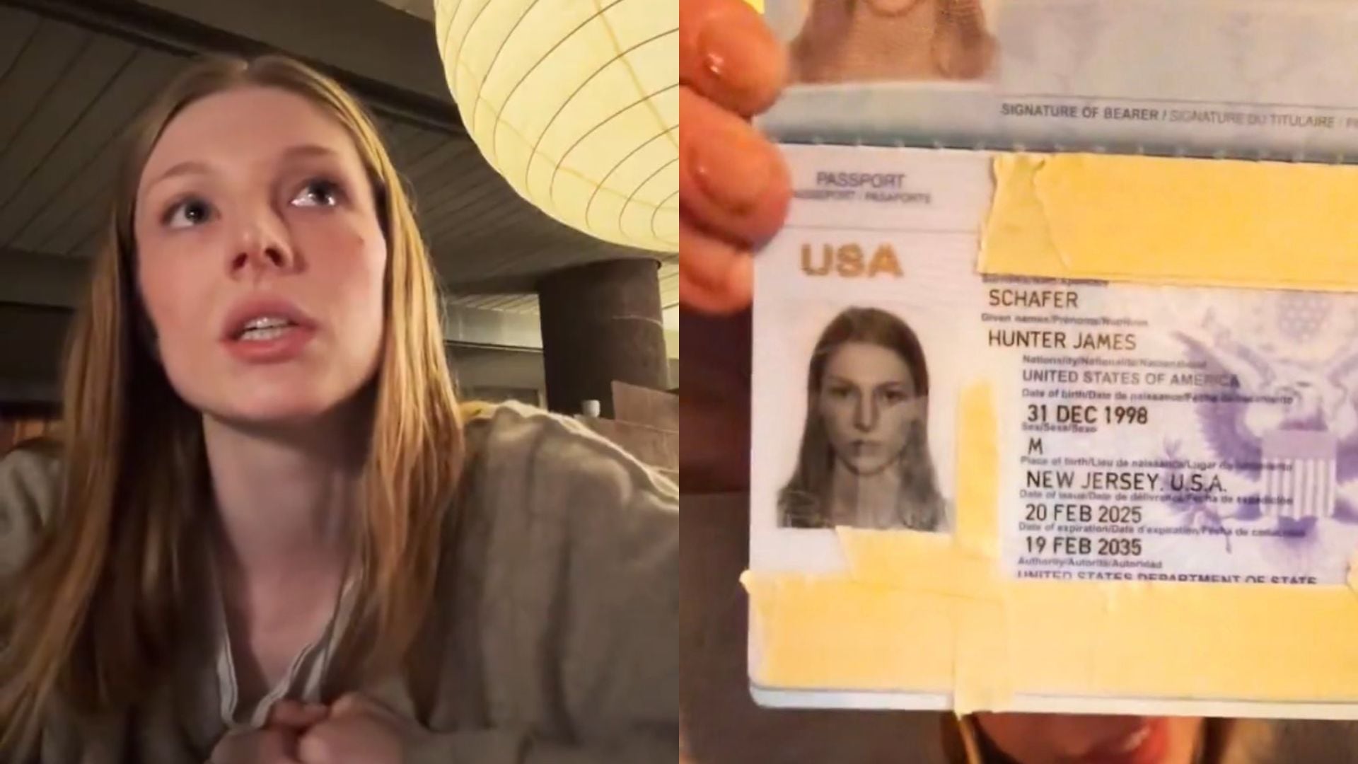 Schafer criticó a la administración de Donald Trump por incluir el marcador masculino en su pasaporte nuevo. (Créditos: TikTok)