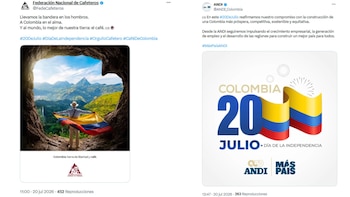Federación Nacional de Cafeteros y la Andi se pronunciaron por la Independencia de Colombia - crédito @FedeCafeteros/X - @ANDI_Colombia/X