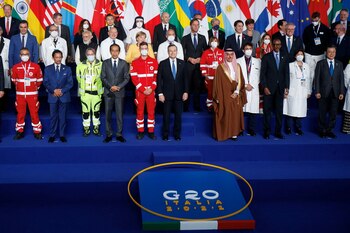 Los líderes del G20 posaron