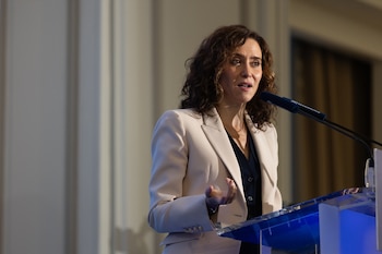 La presidenta de la Comunidad de Madrid, Isabel Díaz Ayuso. (Ananda Manjón / Europa Press)