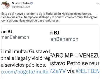 Germán Bahamón, actual gerente de la Federación Nacional de Cafeteros, fue crítico de la alcaldía de Gustavo Petro