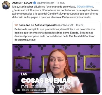 Agmeth Escaf cuestiona contratación de